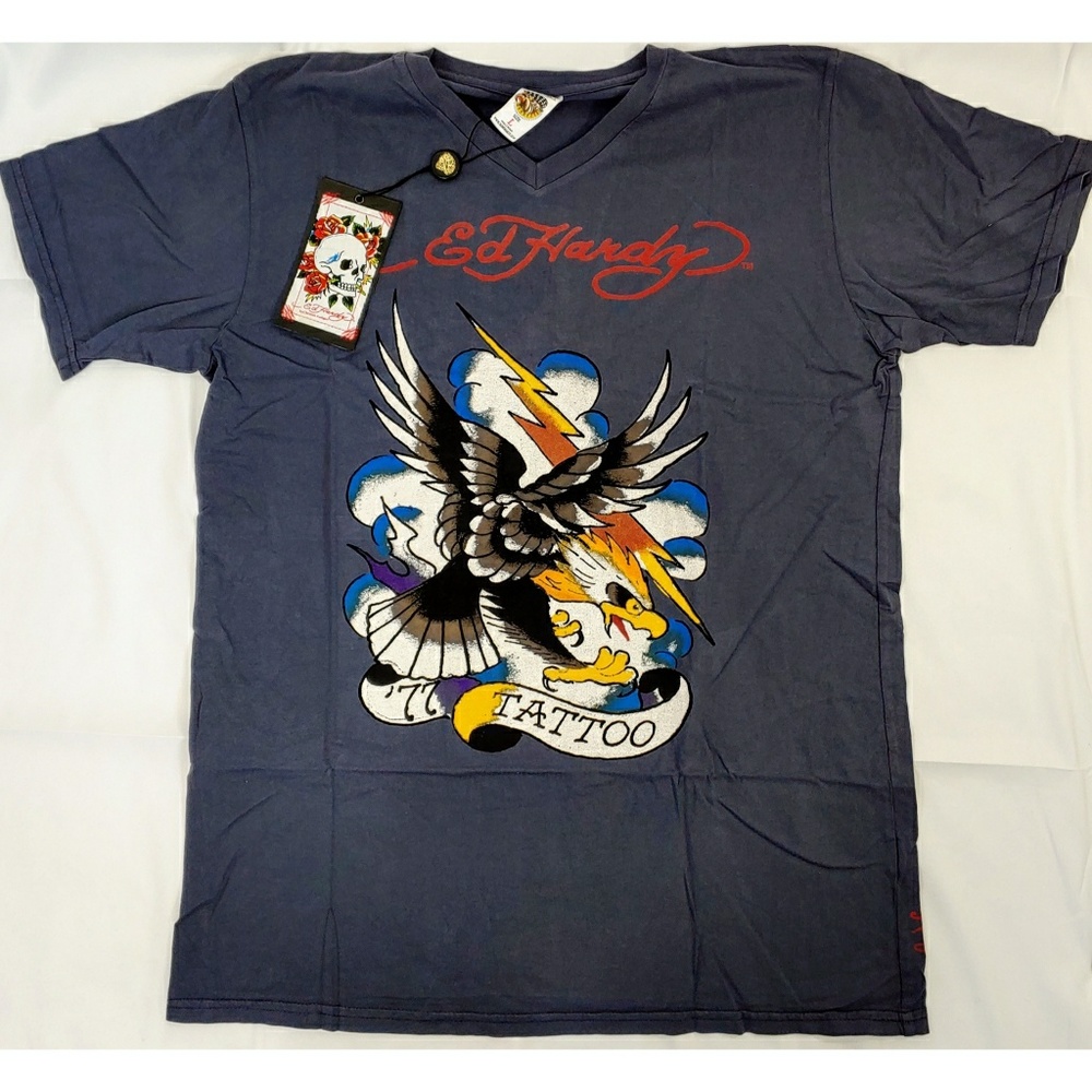 🆕 Ed Hardy Tattoo Graphic Short Sleeve Tee - Picture 2 of 8